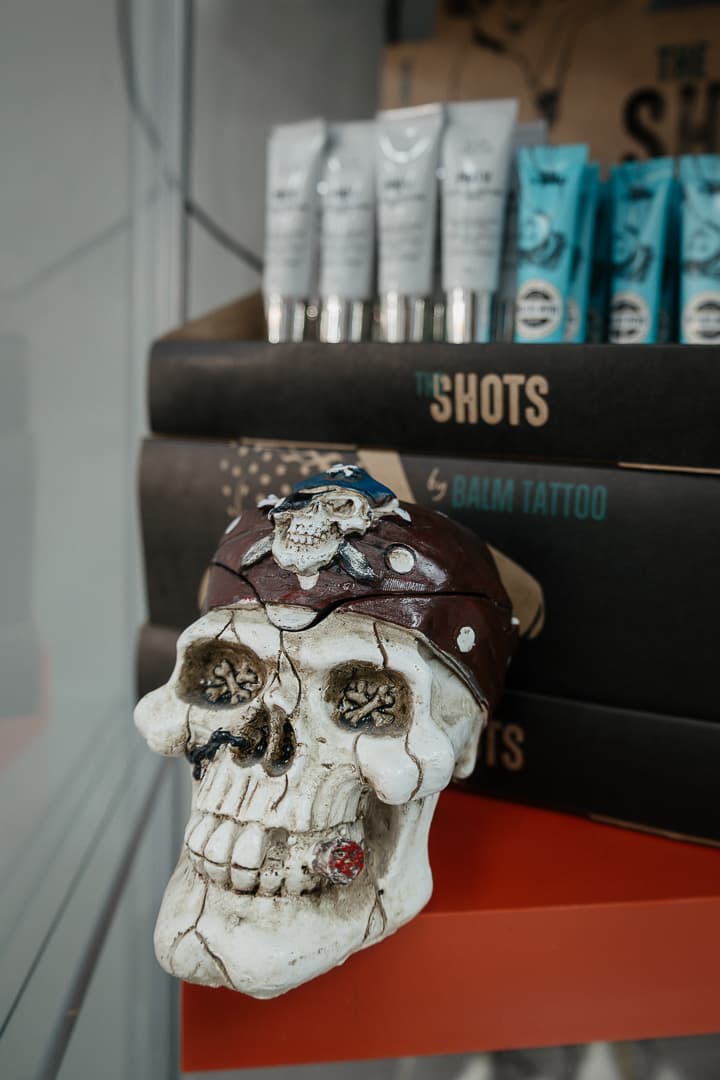 Aftercare products at the counter